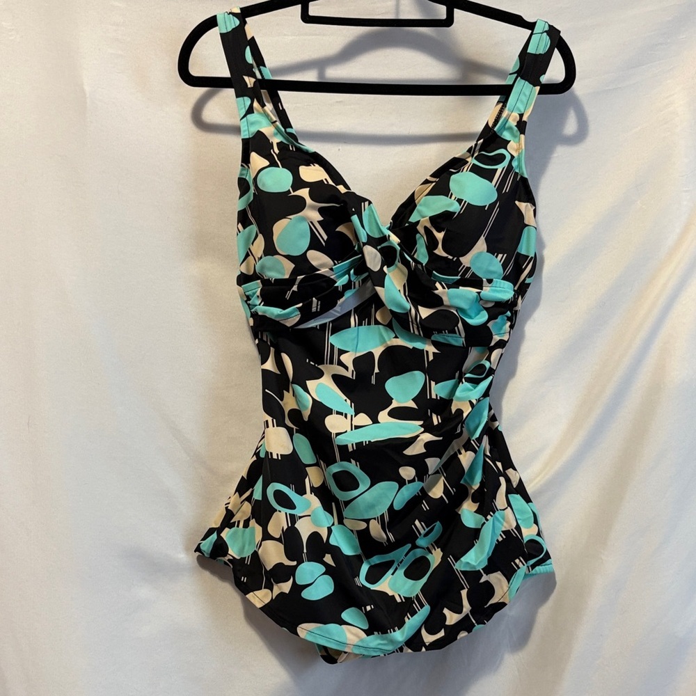 Stylish Black and Blue Women Swim One Piece MM05